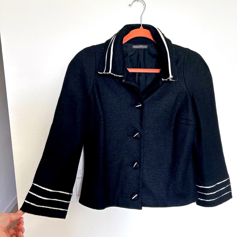 Vintage Designer EASTON PEARSON Jacket Australia Made UK10/US6 100% Wool & Silk